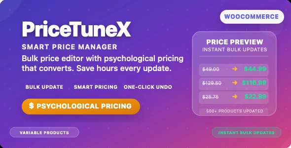 PriceTuneX – WooCommerce Smart Price Manager